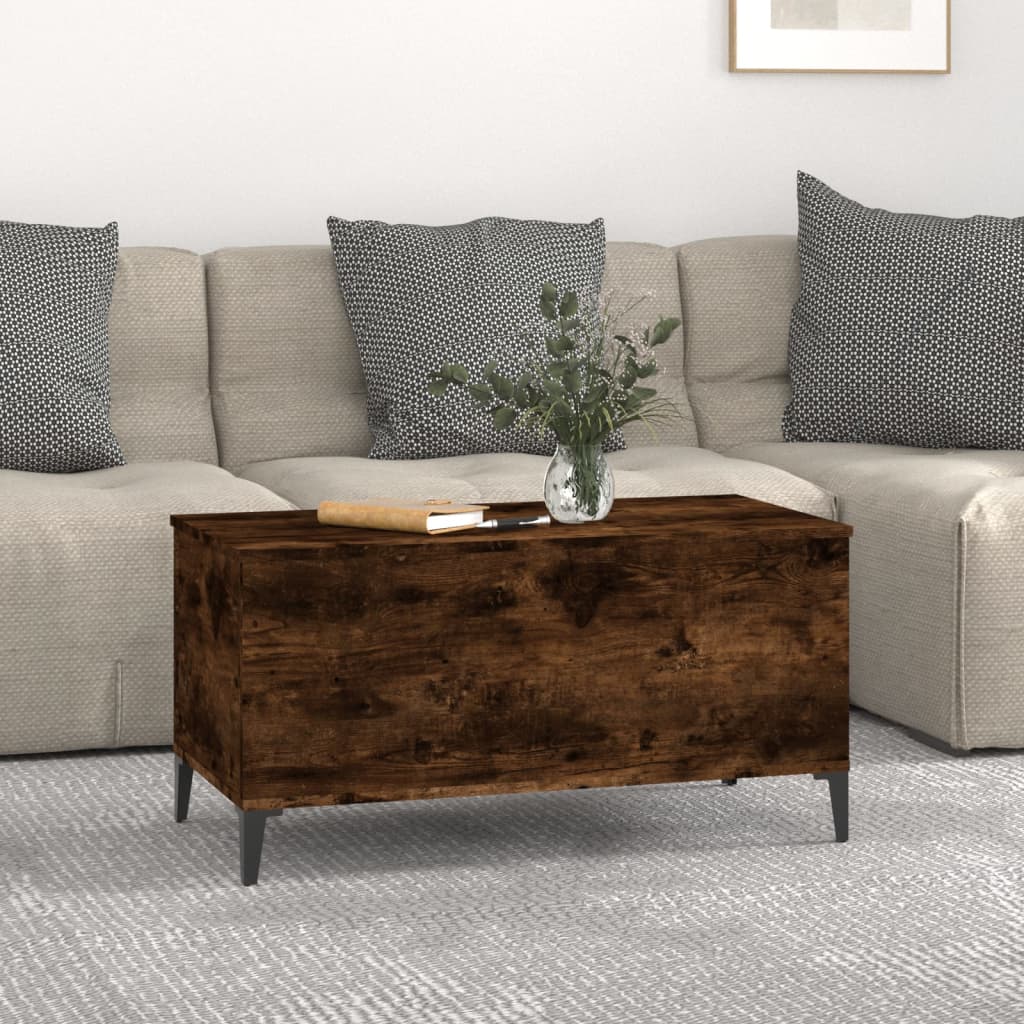 Coffee table smoked oak 90x44.5x45 cm wood material