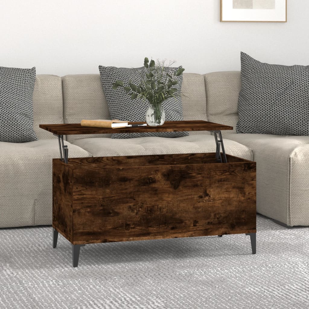 Coffee table smoked oak 90x44.5x45 cm wood material