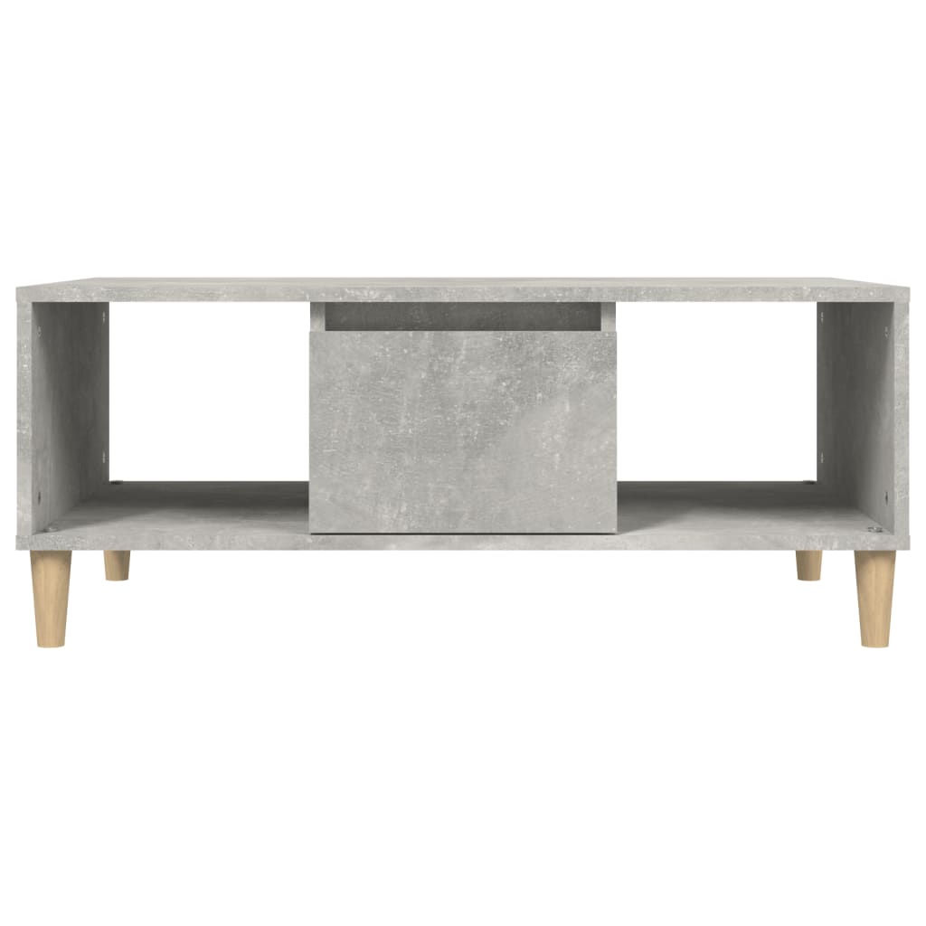 Table basse gris béton 90x50x36,5 cm en bois