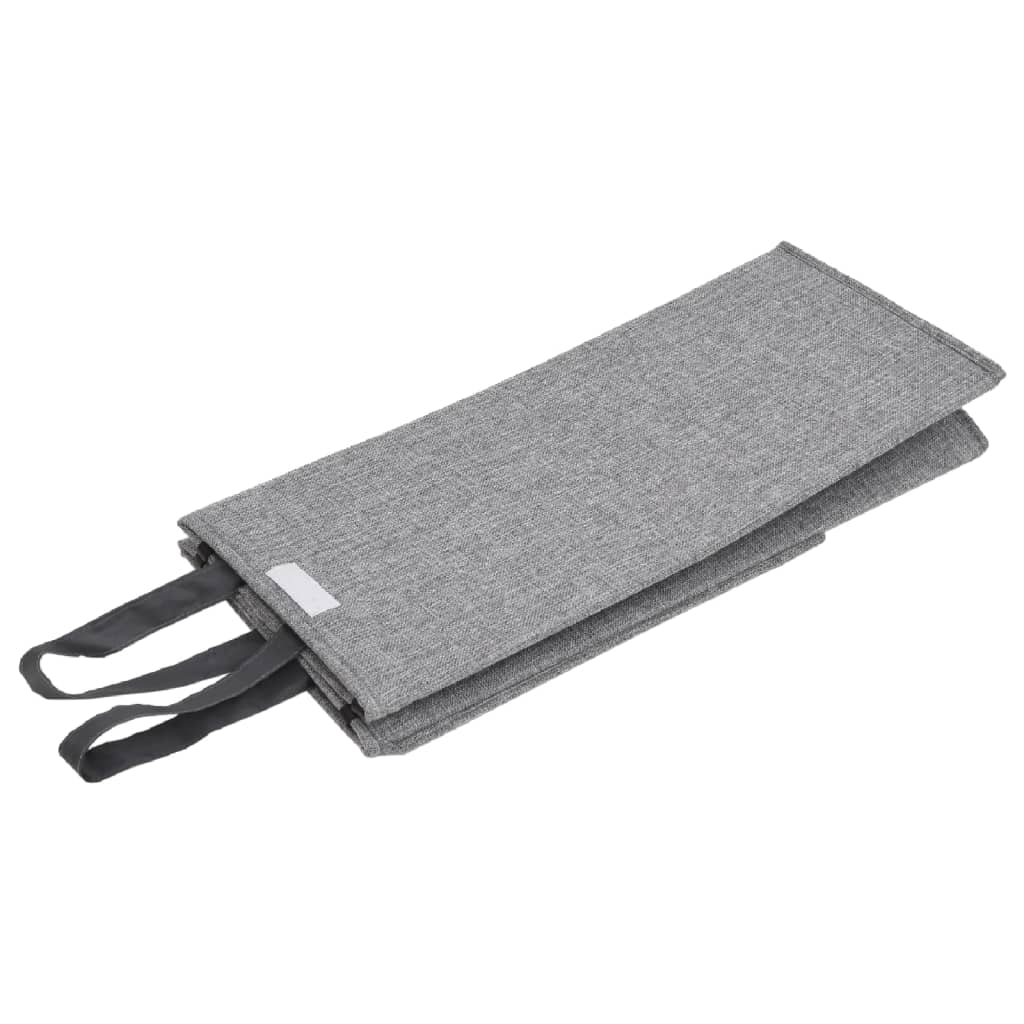 Foldable laundry basket grey 26 x 34.5 x 59.5cm imitation linen fabric