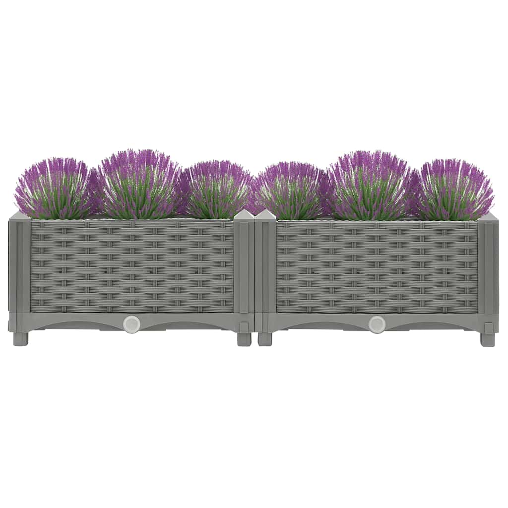 Jardinière surélevée 80x40x23 cm en polypropylène