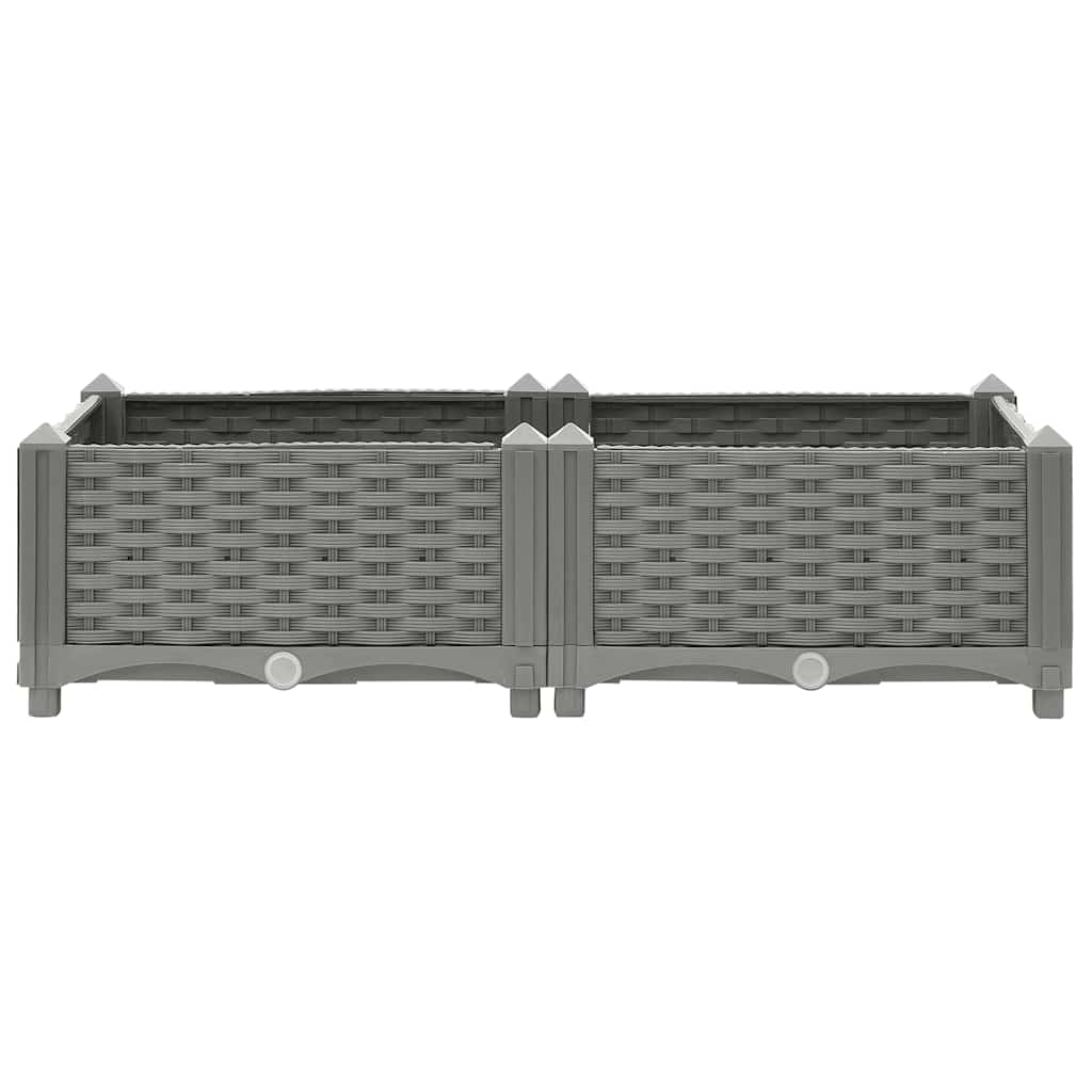 Jardinière surélevée 80x40x23 cm en polypropylène