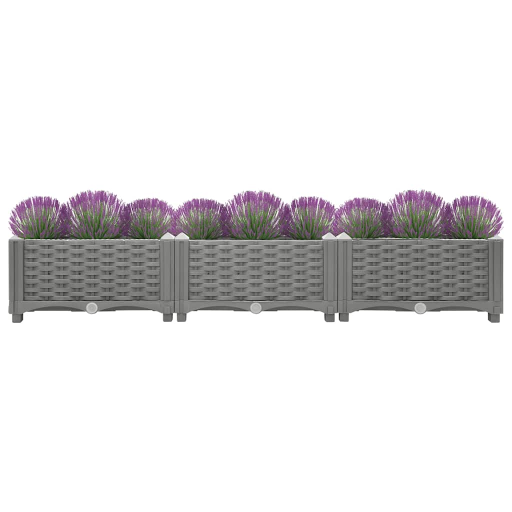 Jardinière surélevée 120x40x23 cm en polypropylène