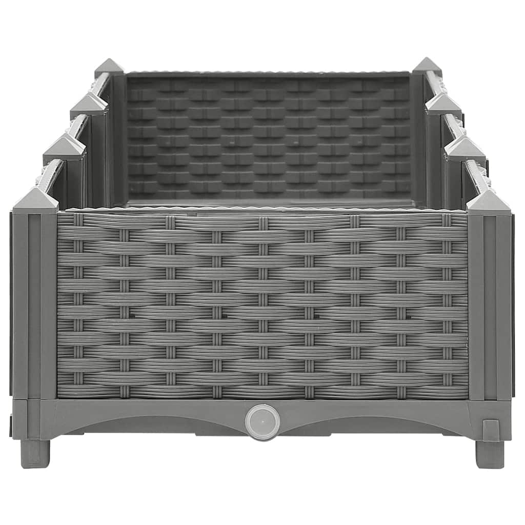 Jardinière surélevée 120x40x23 cm en polypropylène