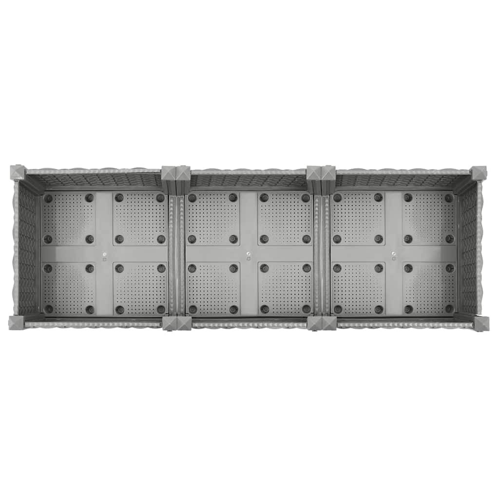 Jardinière surélevée 120x40x23 cm en polypropylène