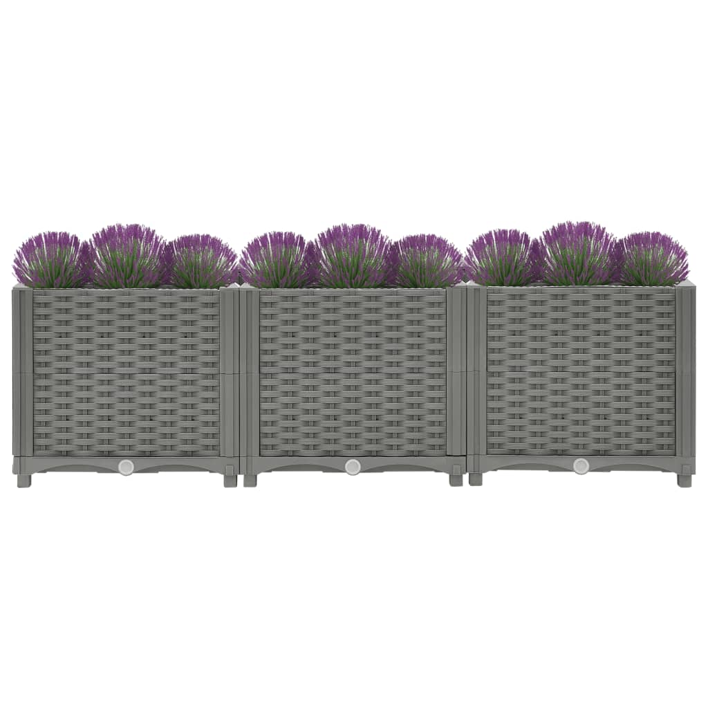 Jardinière surélevée 120x40x38 cm en polypropylène