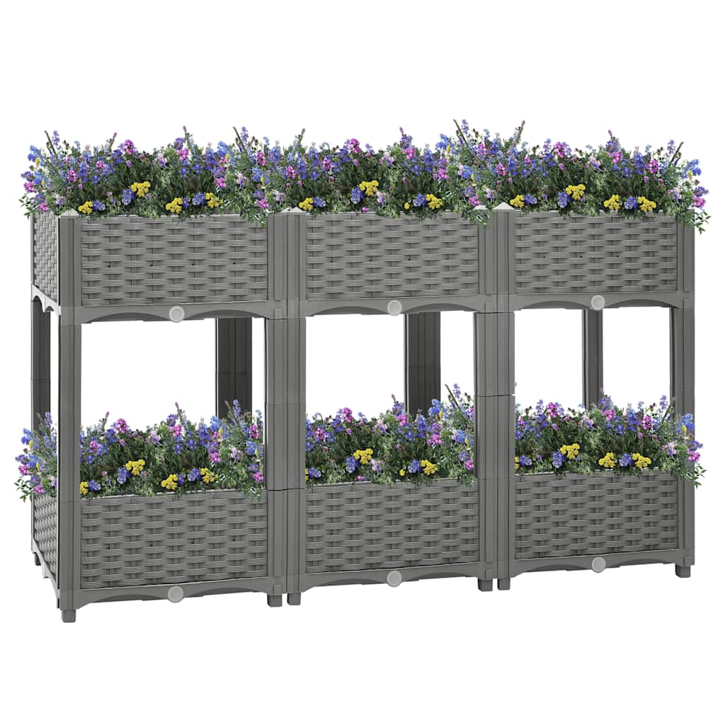 Jardinière surélevée 120x40x71 cm en polypropylène