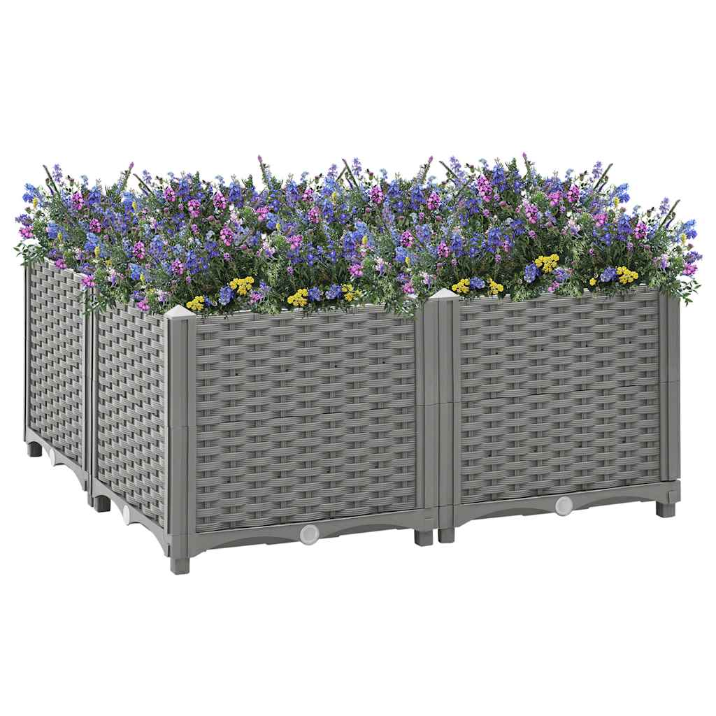 Jardinière surélevée 80x80x38 cm en polypropylène