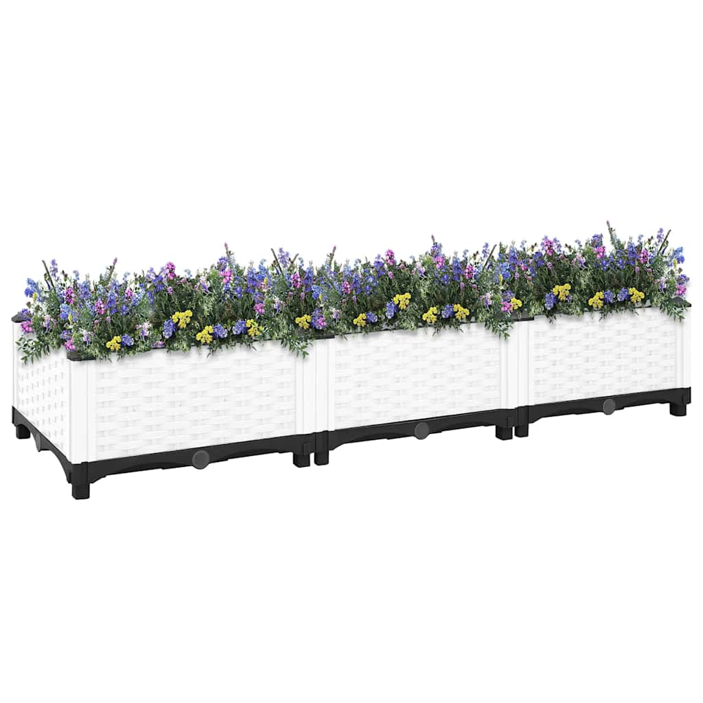 Jardinière surélevée 120x40x23 cm en polypropylène