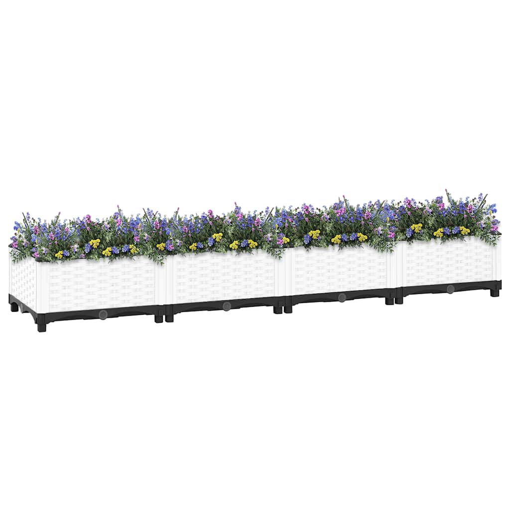 Jardinière surélevée 160x40x23 cm en polypropylène