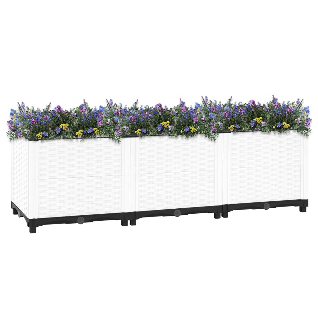 Jardinière surélevée 120x40x38 cm en polypropylène