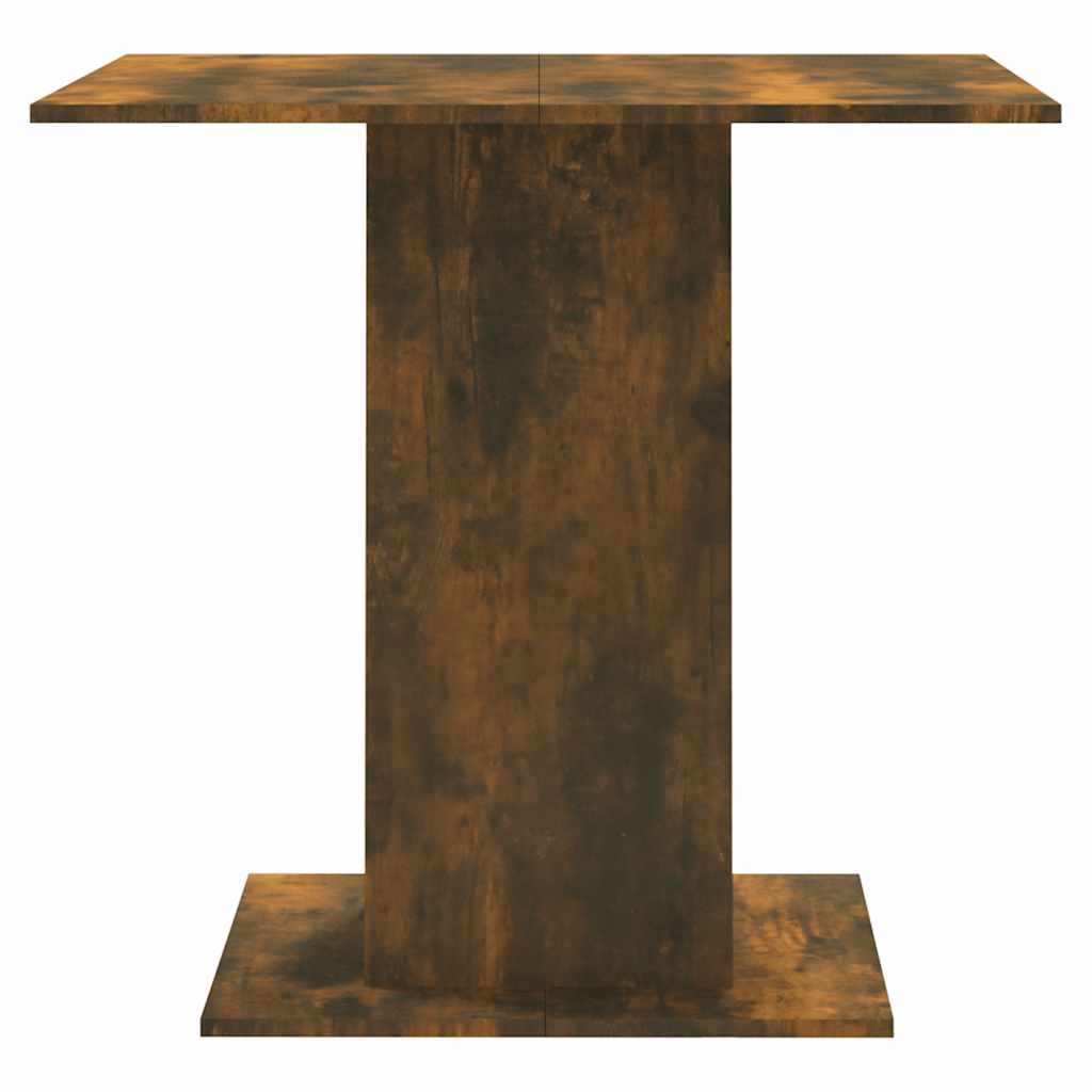 Table à manger chêne fumé 80x80x75 cm en bois