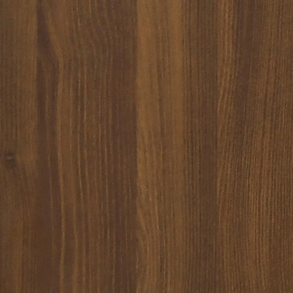 Table à manger aspect chêne marron 80x80x75 cm matériau bois