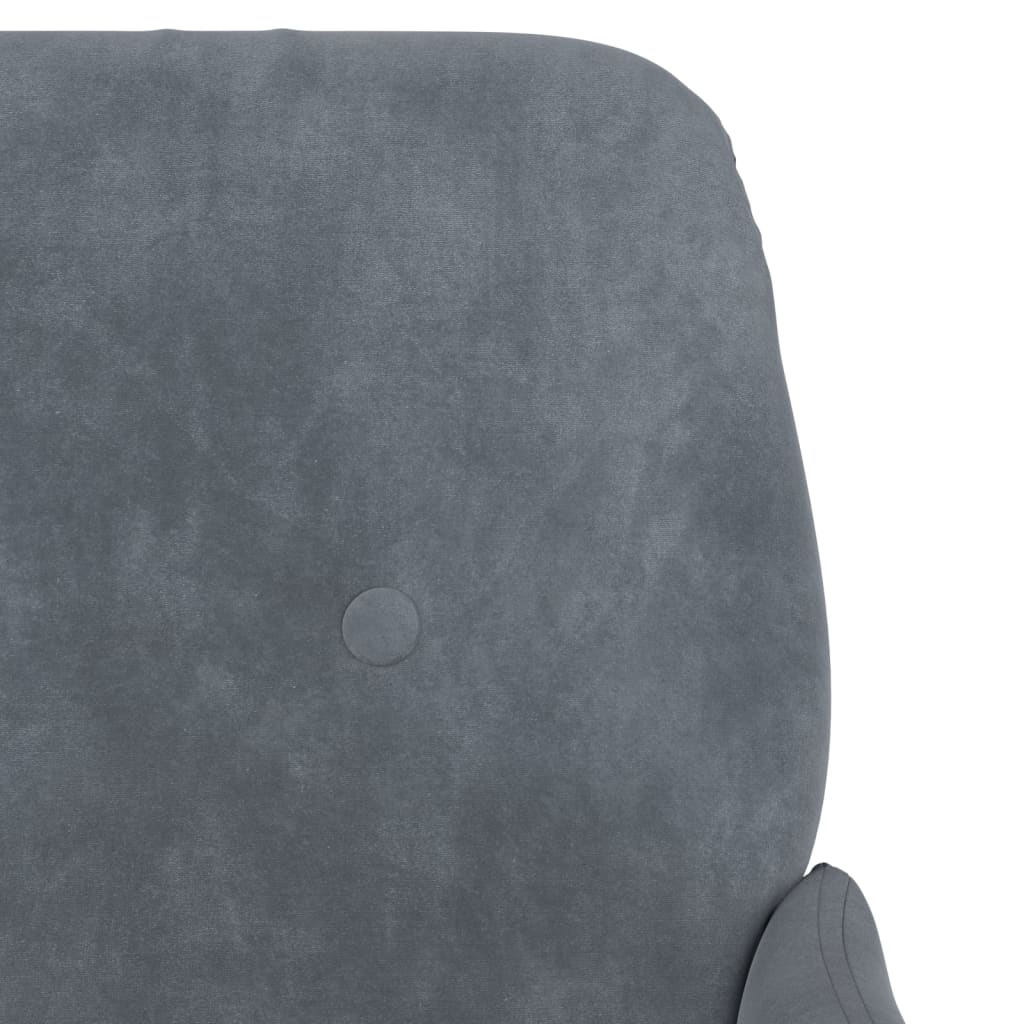 Fauteuil en velours gris foncé 62x79x79 cm