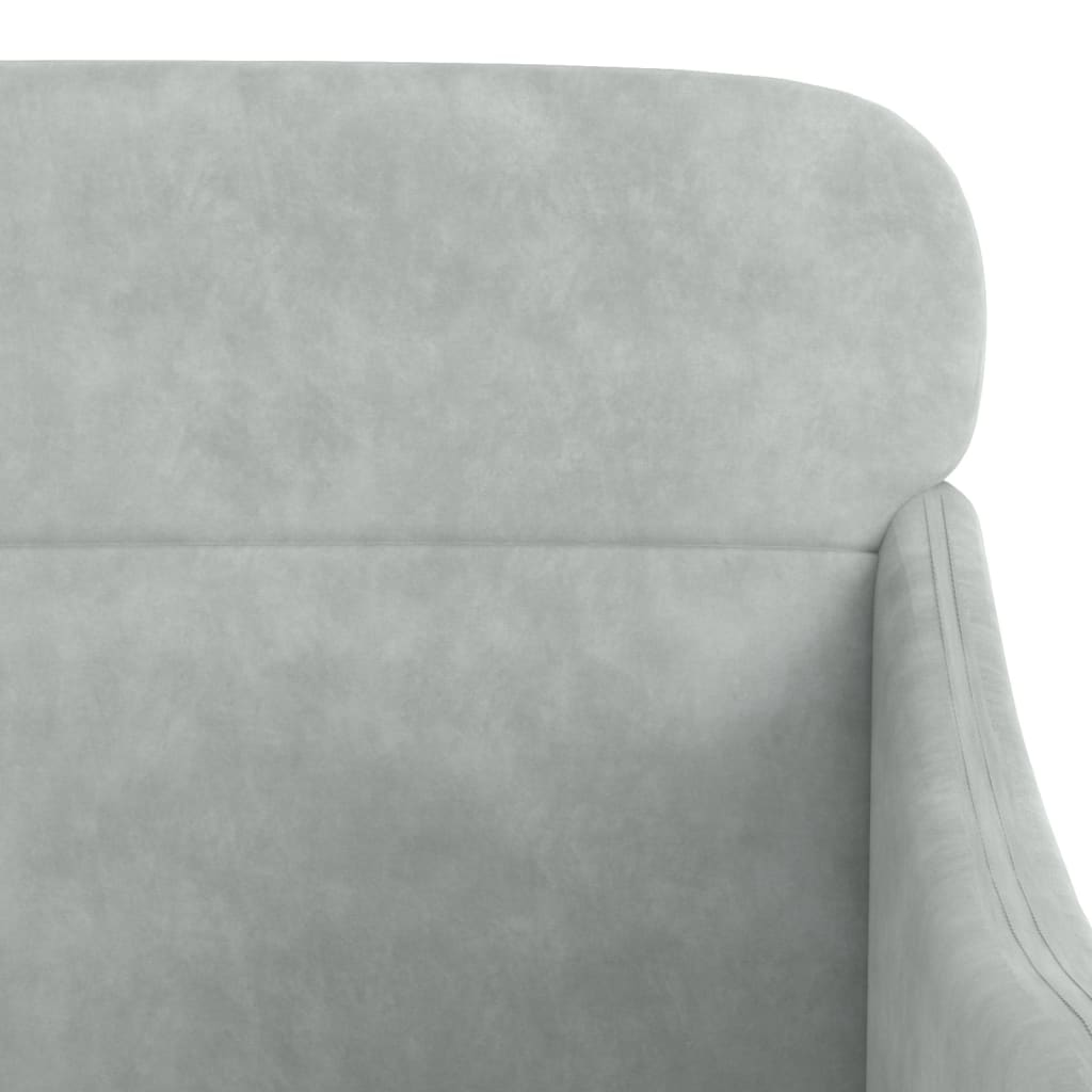 Fauteuil gris clair 63x76x80 cm velours