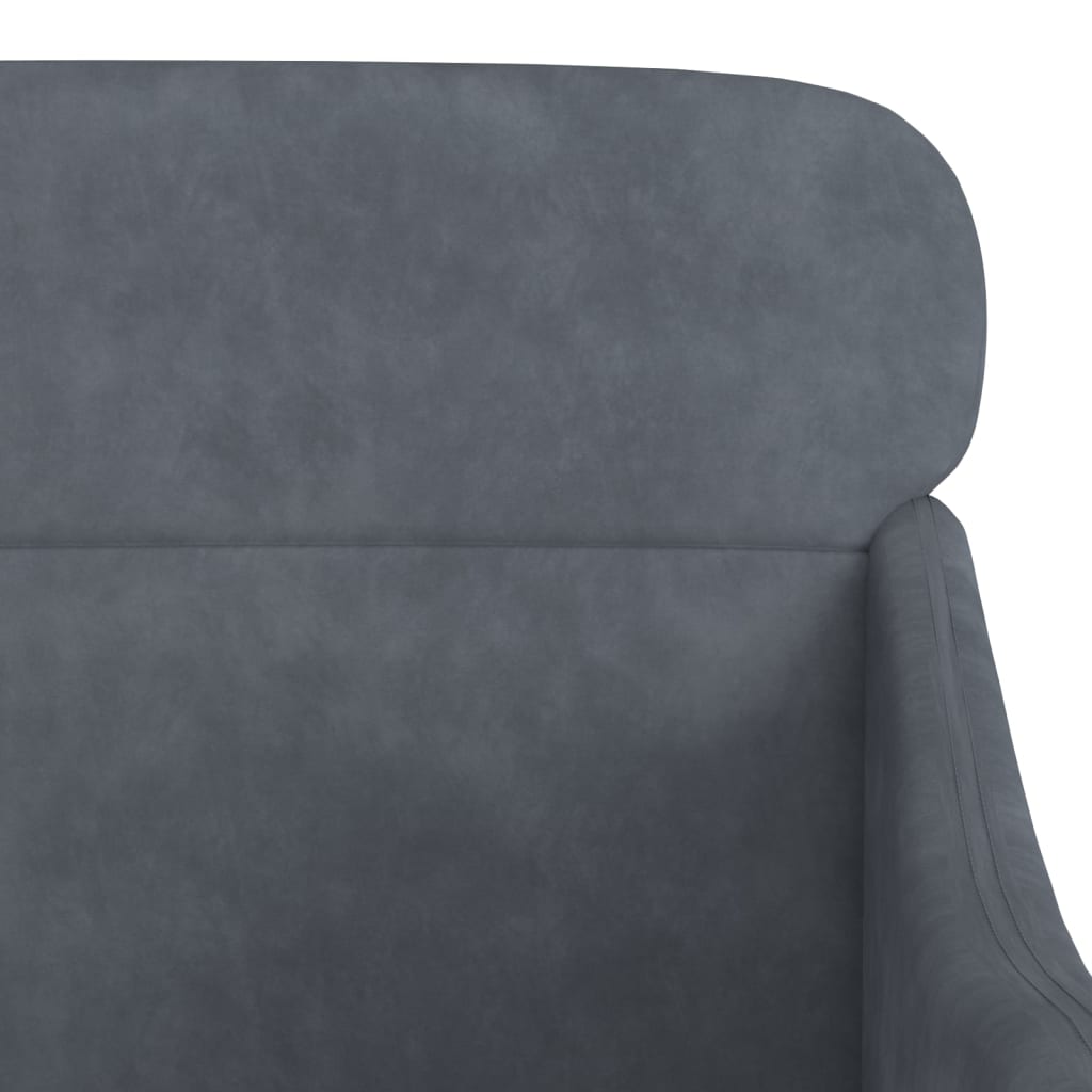 Armchair dark grey 63x76x80 cm velvet