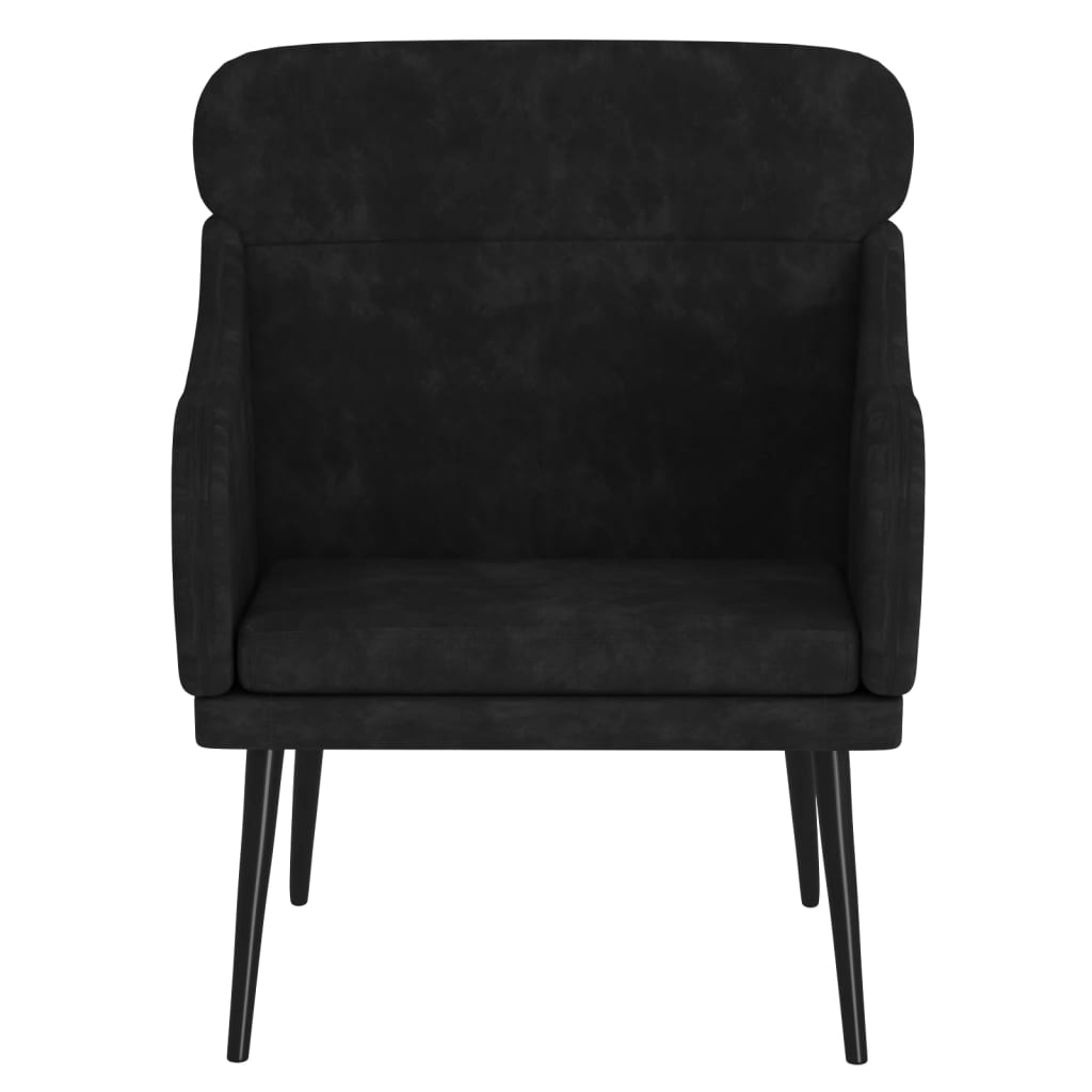 Fauteuil Noir 63x76x80 cm Velours