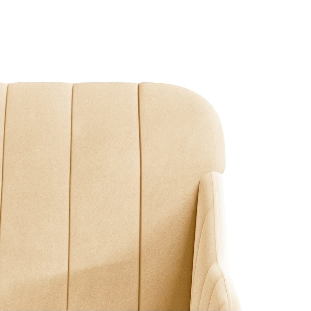 Fauteuil crème 63x76x80 cm velours