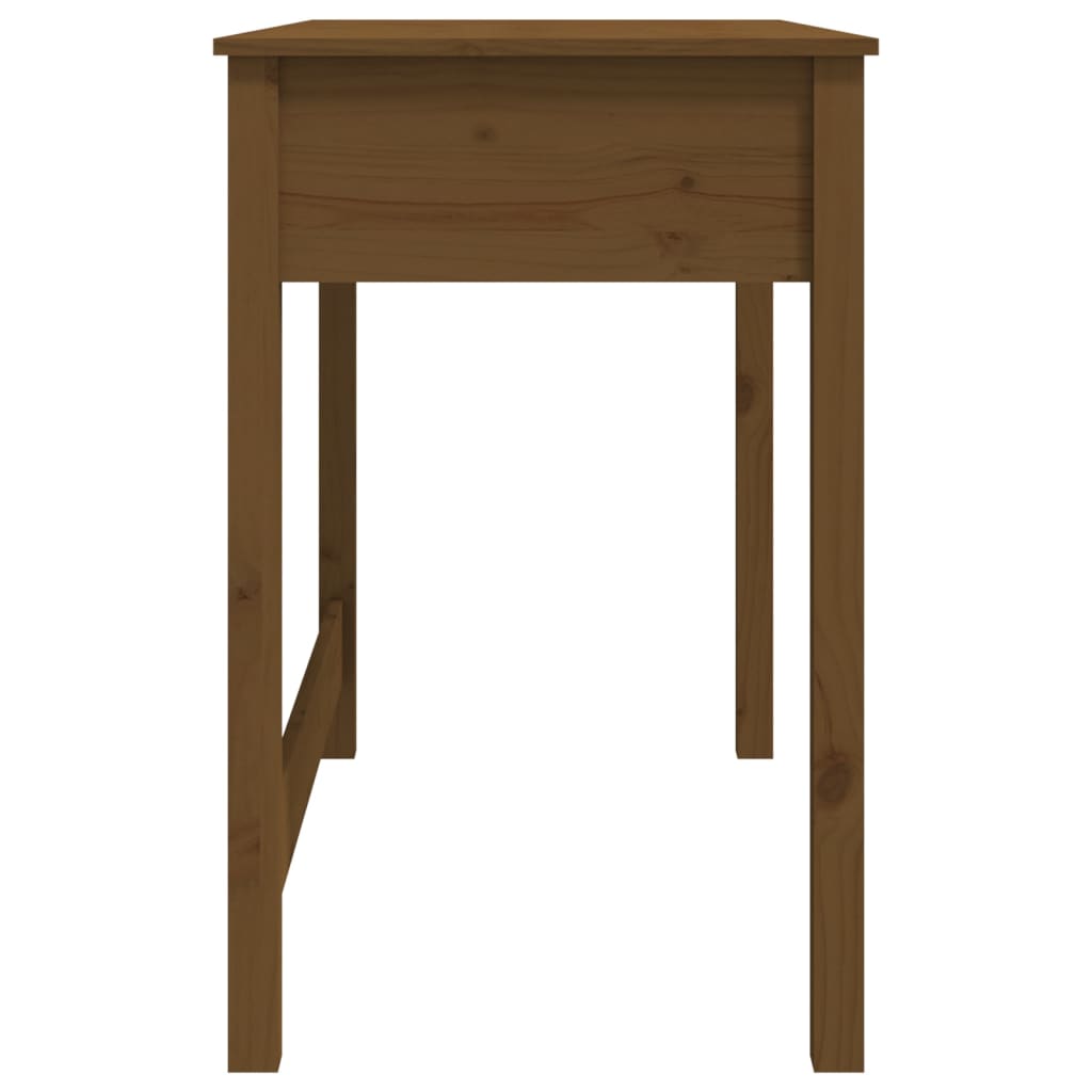 Desk with drawers honey brown 100x50x78 cm solid wood