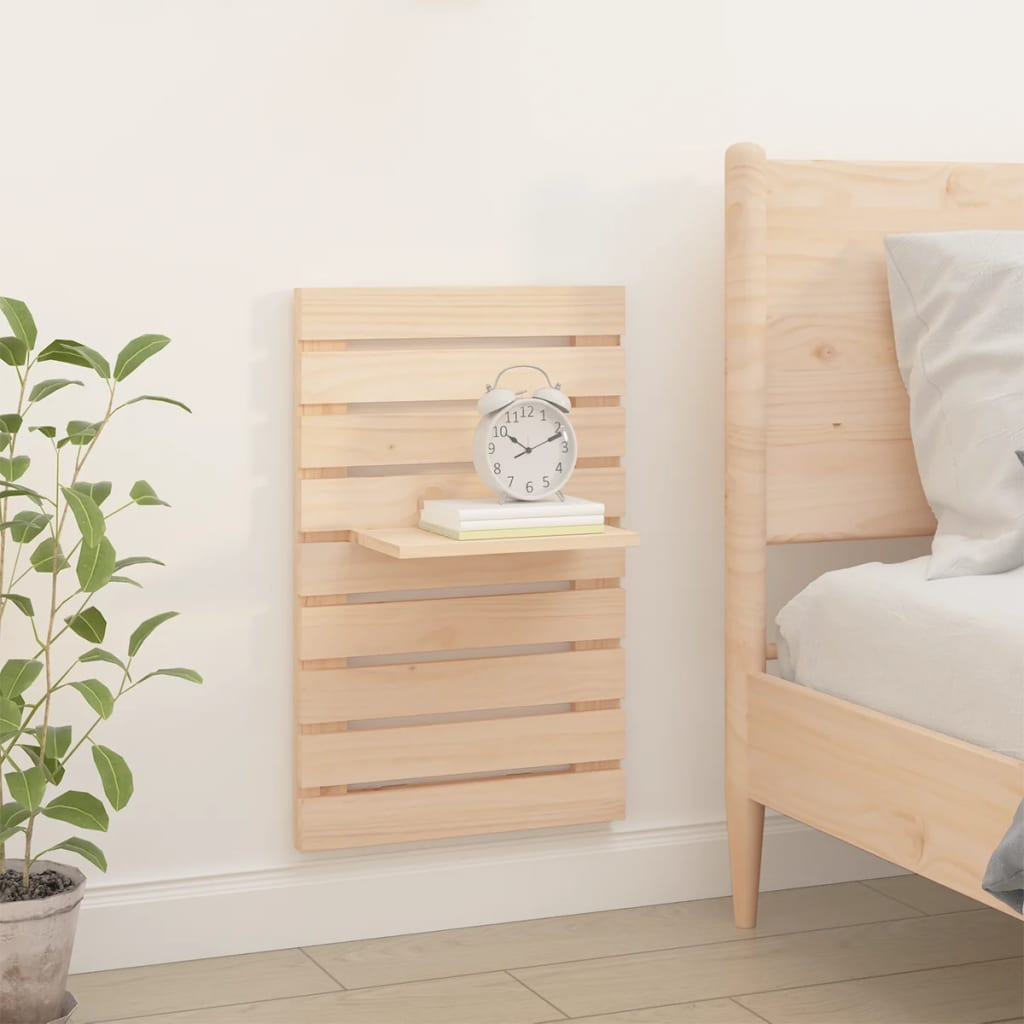 Wall shelf bedside tables 2 pcs. solid pine wood
