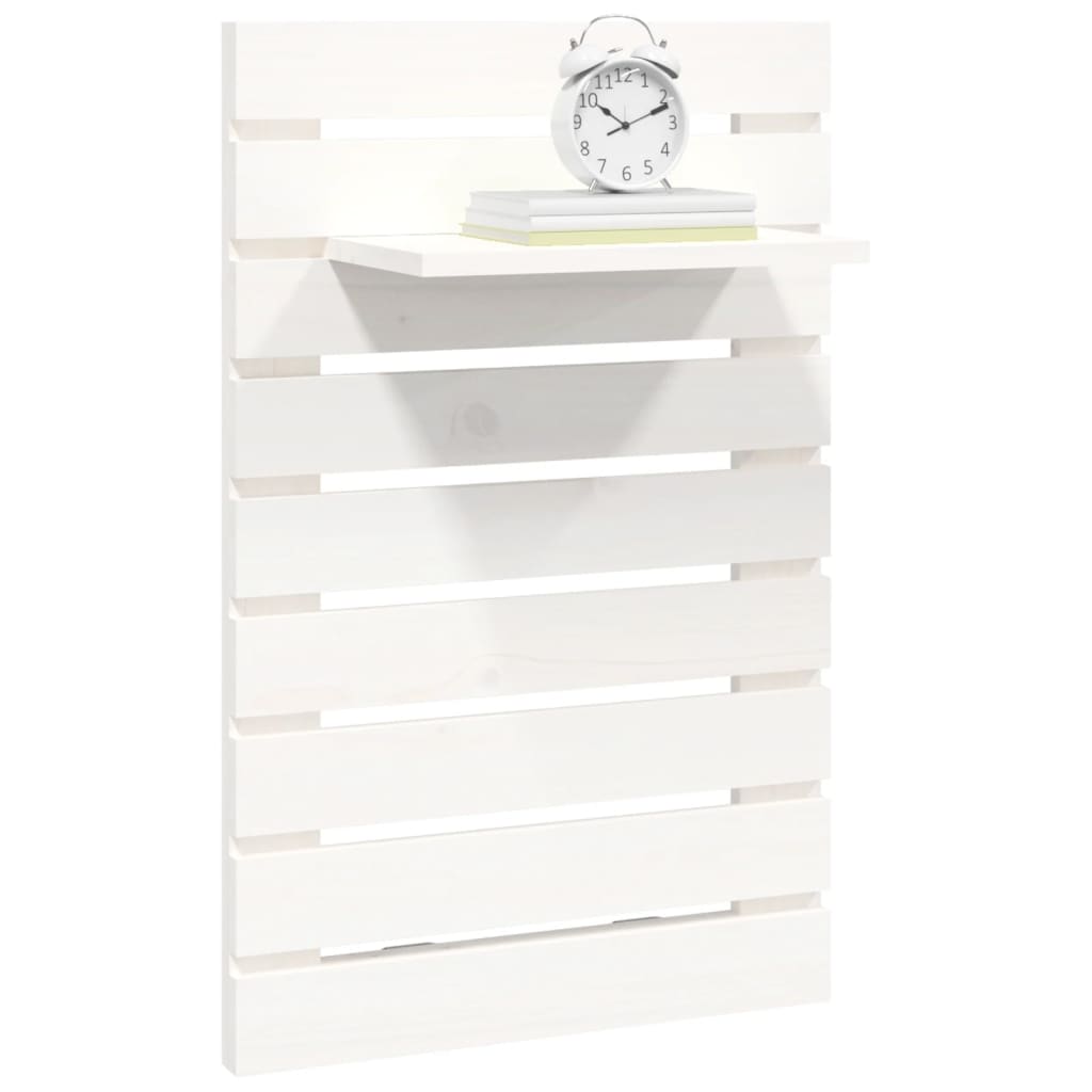 Wall Bedside Tables 2 pcs. White Solid Pine