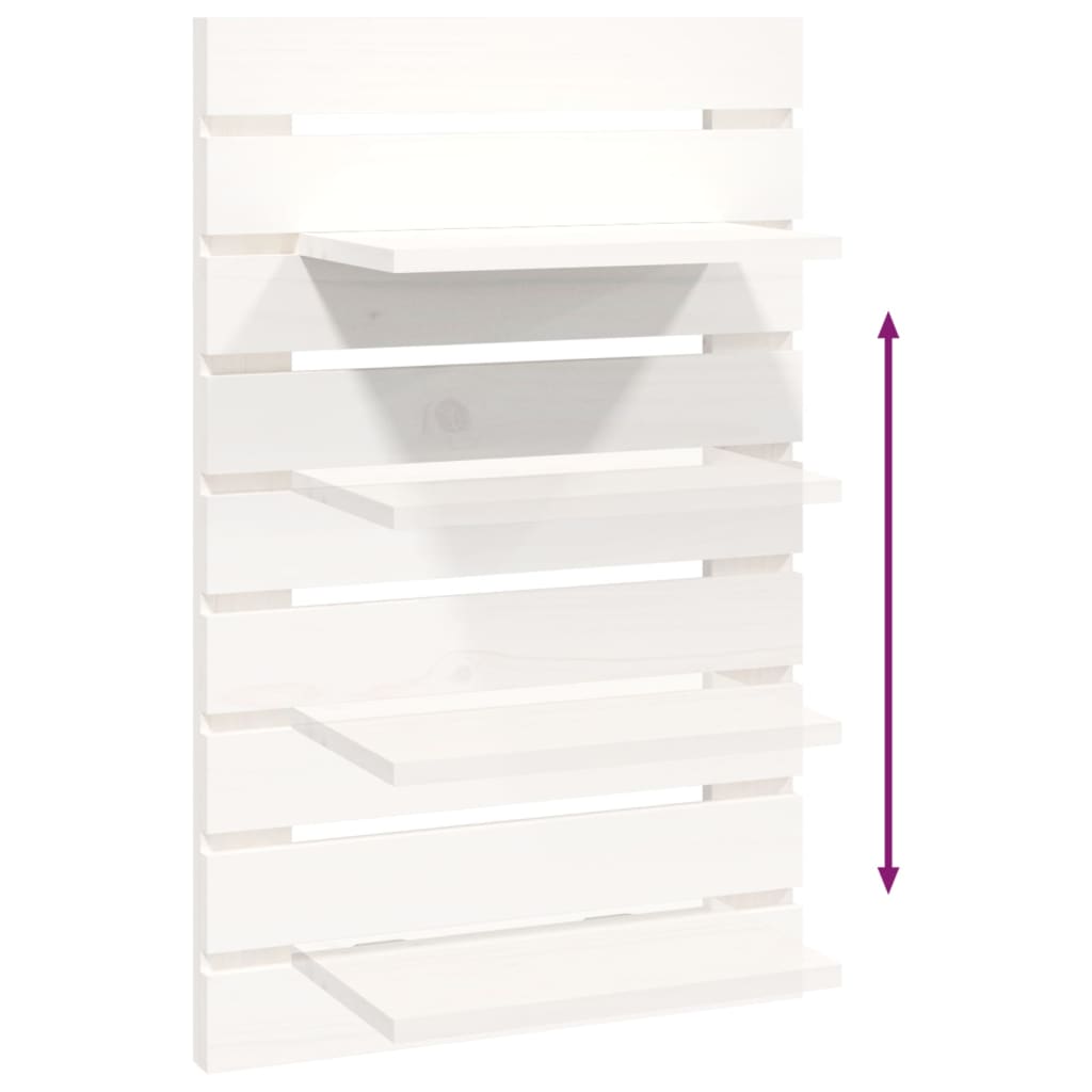 Wall Bedside Tables 2 pcs. White Solid Pine