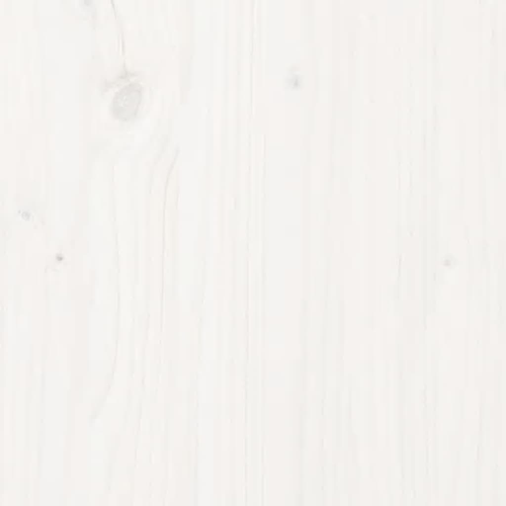 Wall Bedside Tables 2 pcs. White Solid Pine