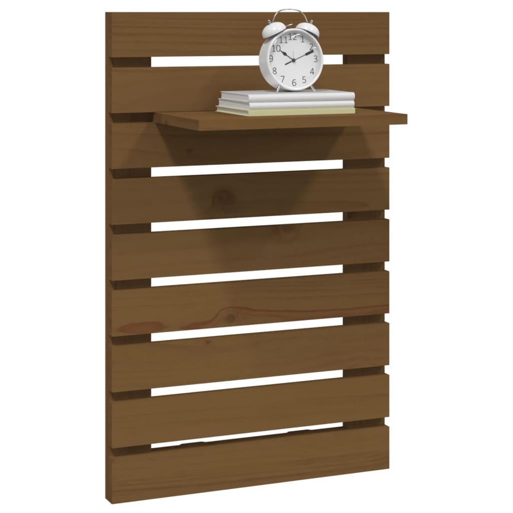 Wall-mounted bedside tables 2 pieces honey brown solid pine