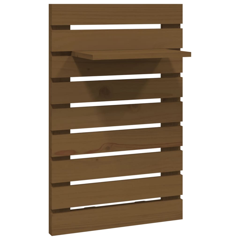 Wall-mounted bedside tables 2 pieces honey brown solid pine