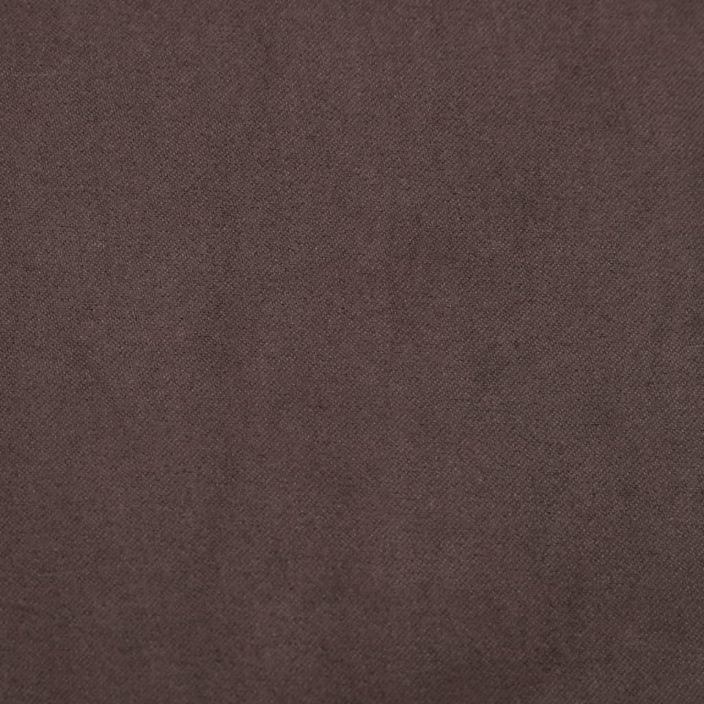 Fauteuil à bascule avec tabouret coulissant en tissu marron
