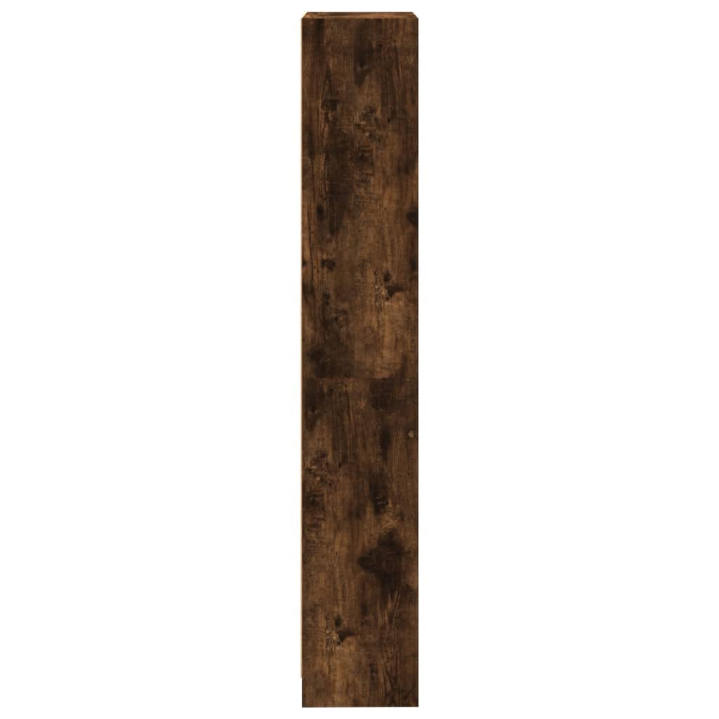 Bookshelf 4 compartments smoked oak 40x24x143 cm wood material