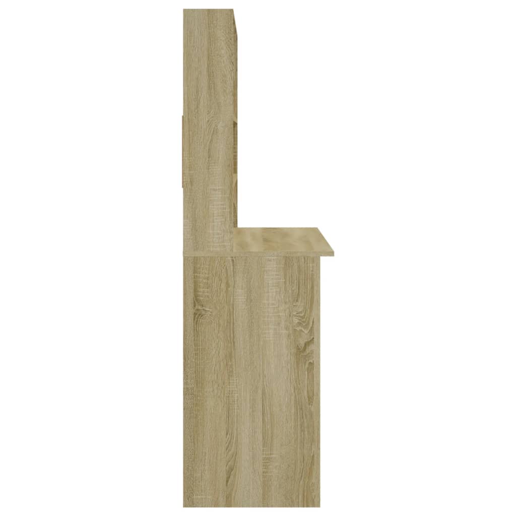 Desk with shelf Sonoma oak 102x45x148 cm wood material