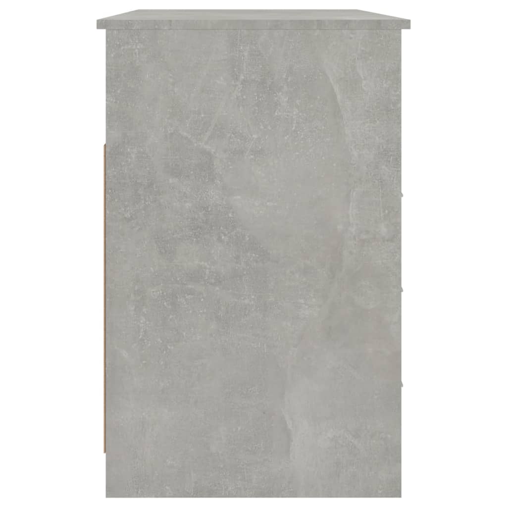 Desk with drawers concrete grey 102x50x76cm wood material