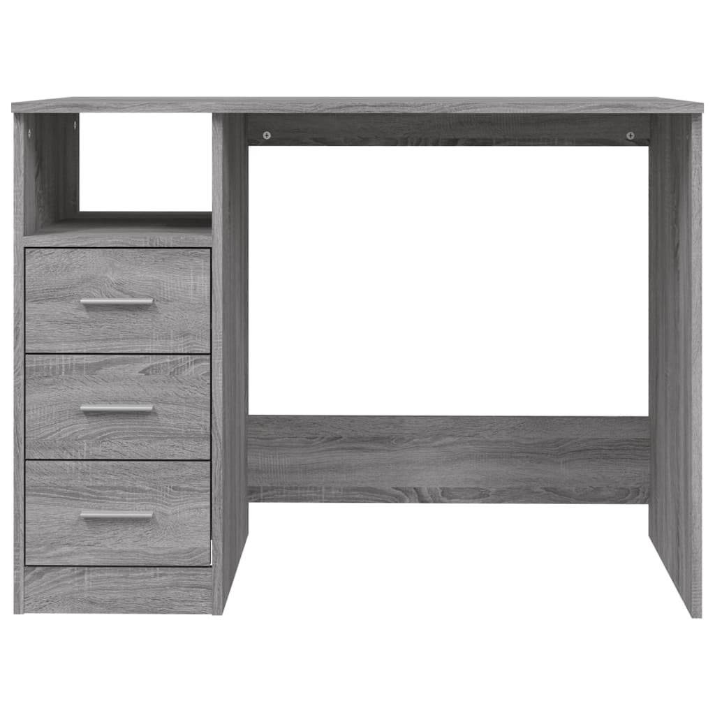 Desk with Drawers Gray Sonoma 102x50x76 cm