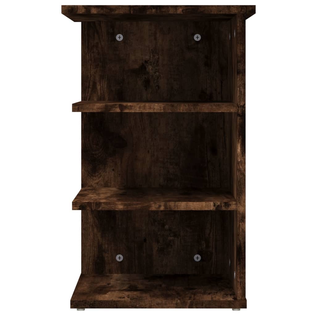 Side shelf smoked oak 35x35x55 cm wood material
