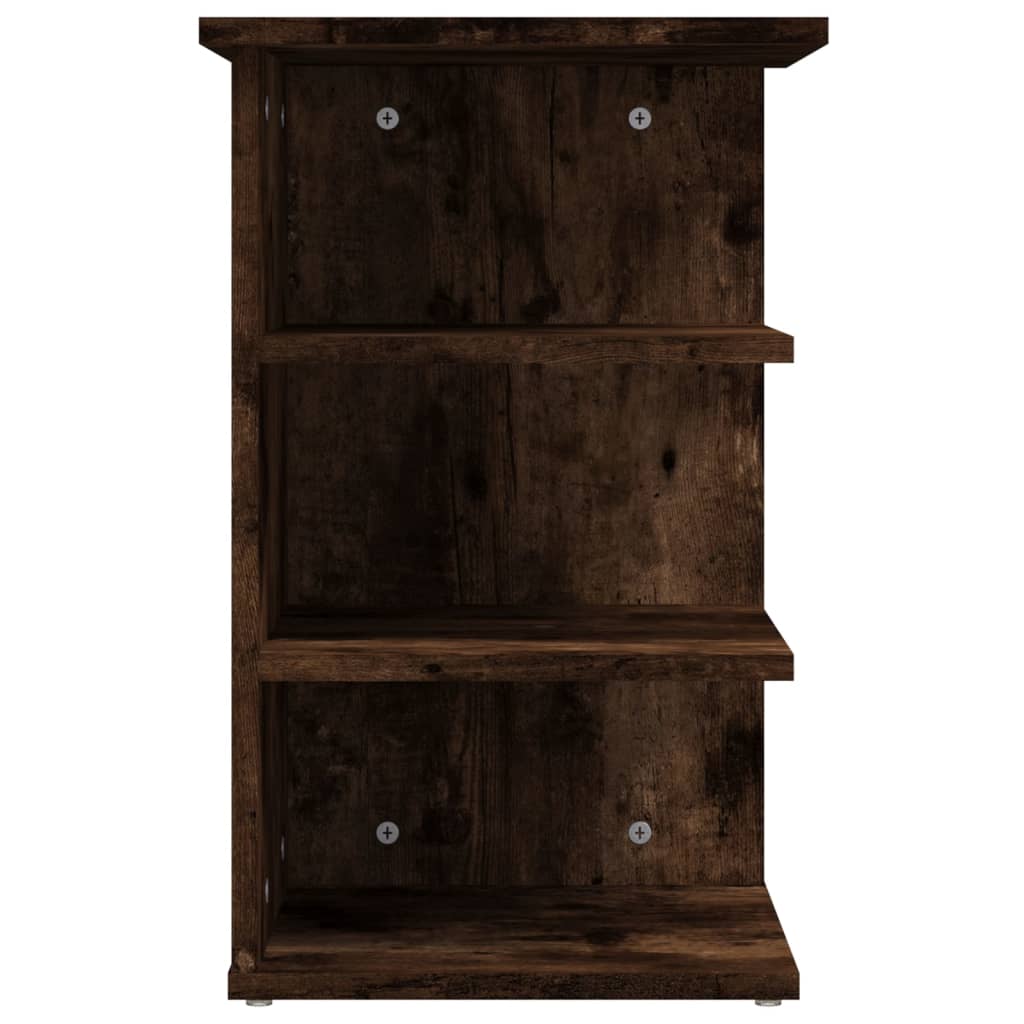 Side shelf smoked oak 35x35x55 cm wood material