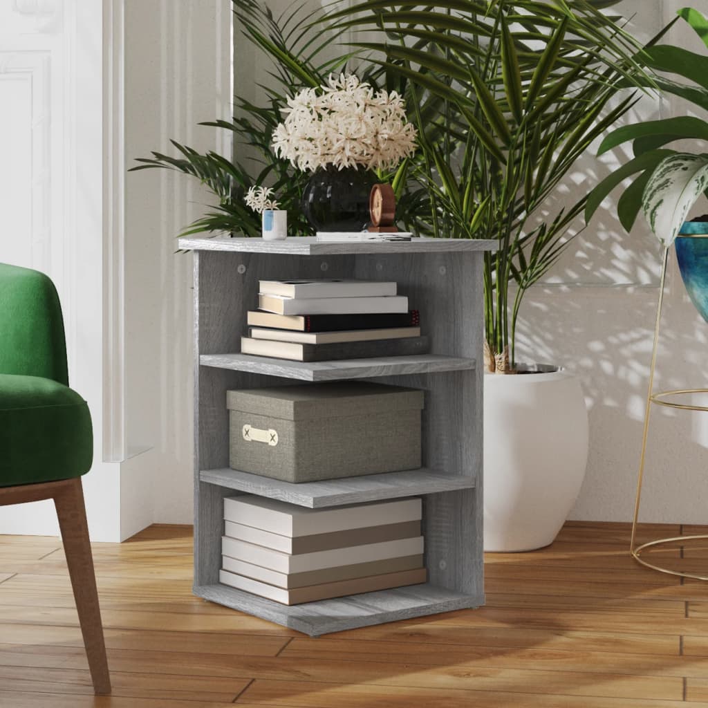 Side shelf gray Sonoma 35x35x55 cm wood material
