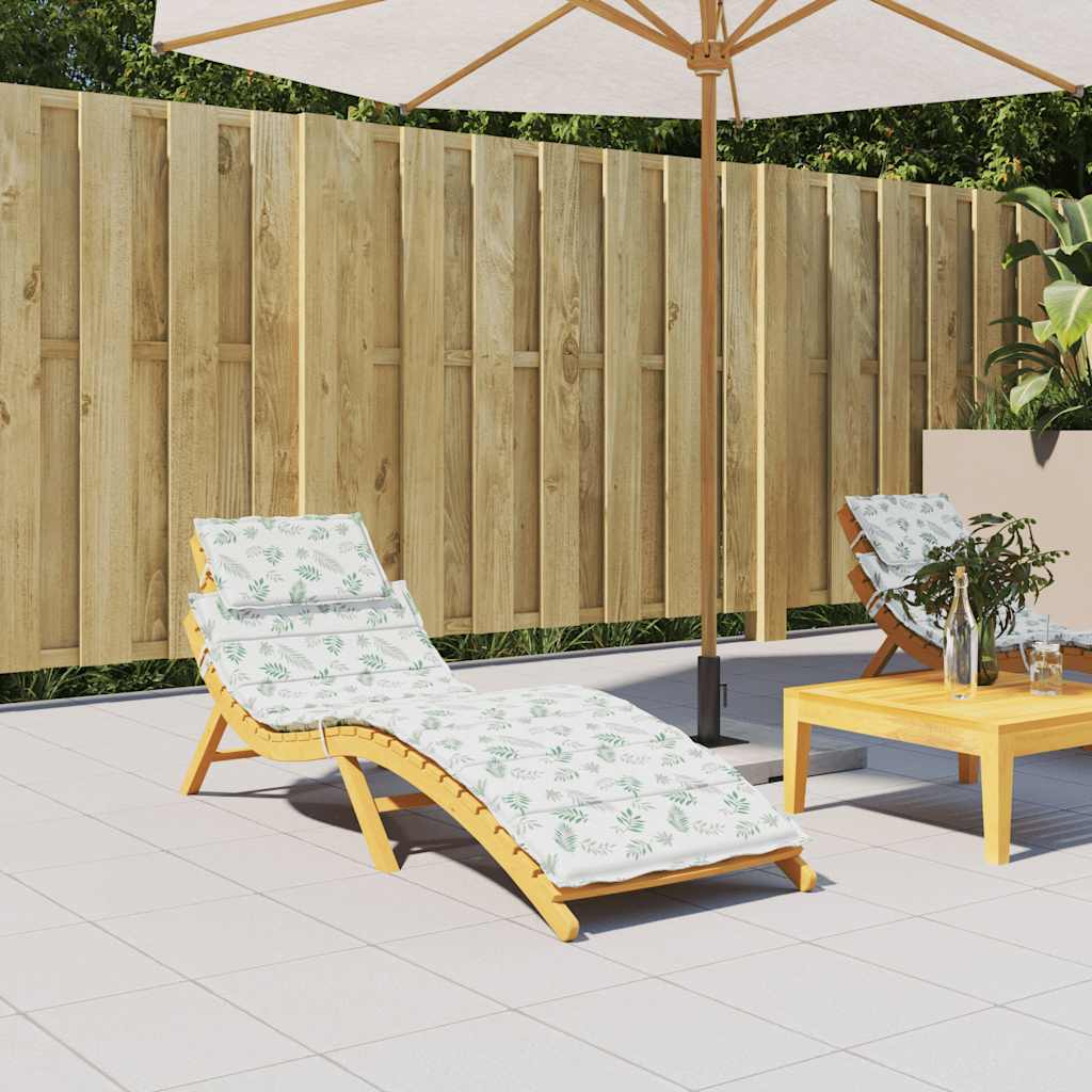 Sun lounger cushion leaf pattern Oxford fabric