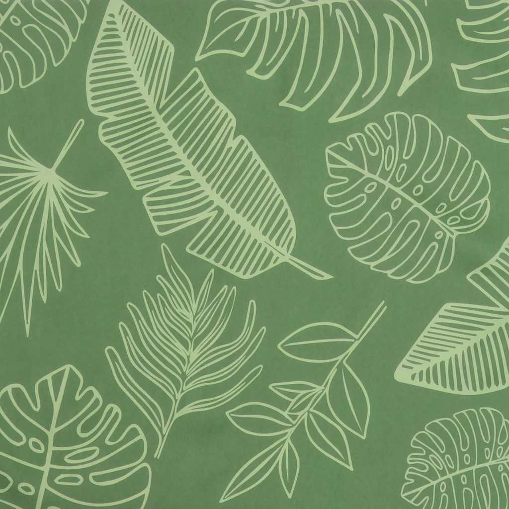 Sun lounger cushion leaf pattern Oxford fabric