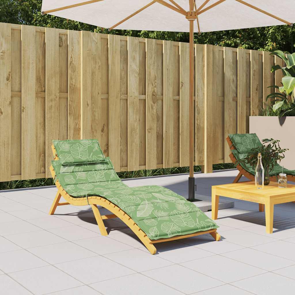 Sun lounger cushion leaf pattern Oxford fabric