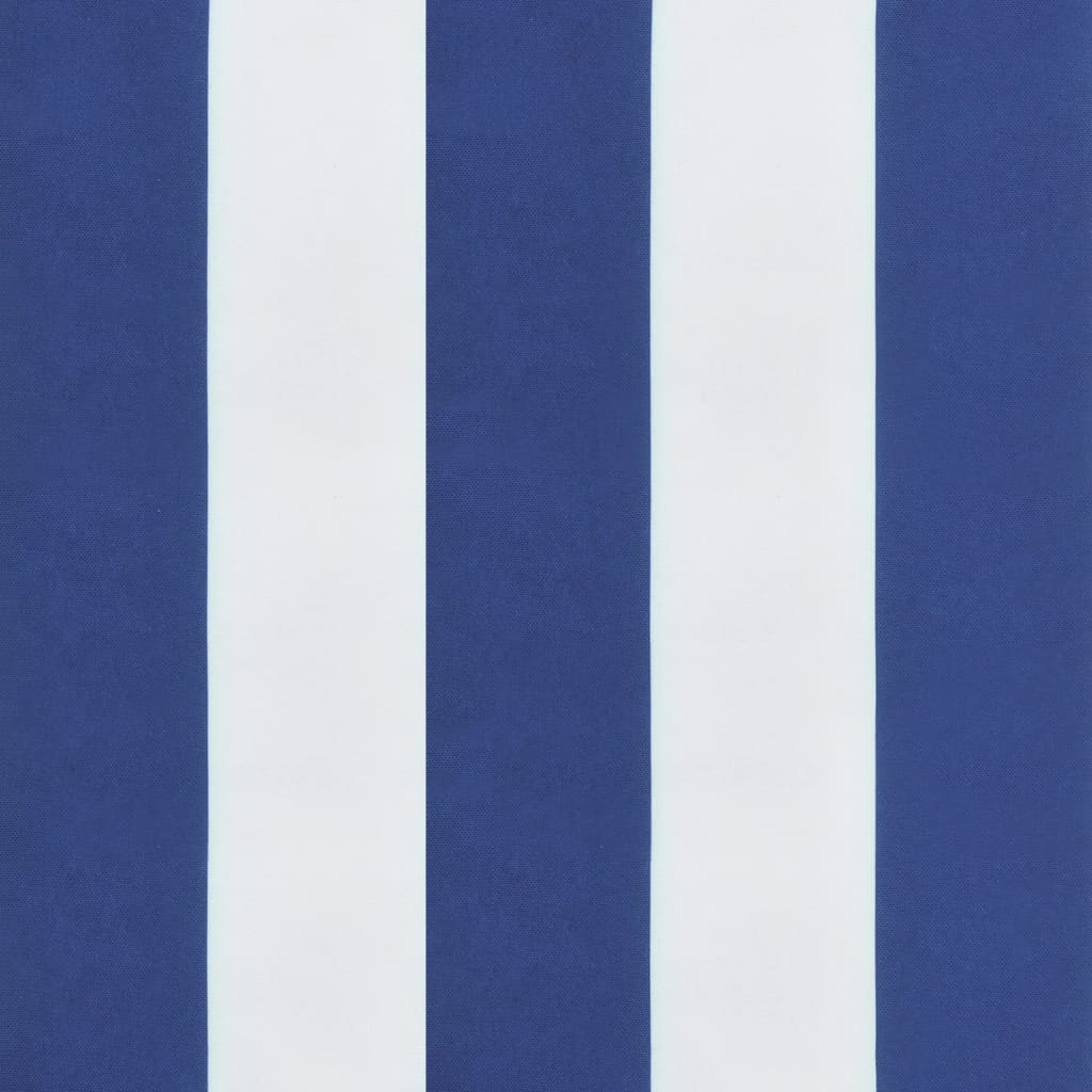 Sun lounger cushion blue & white striped Oxford fabric