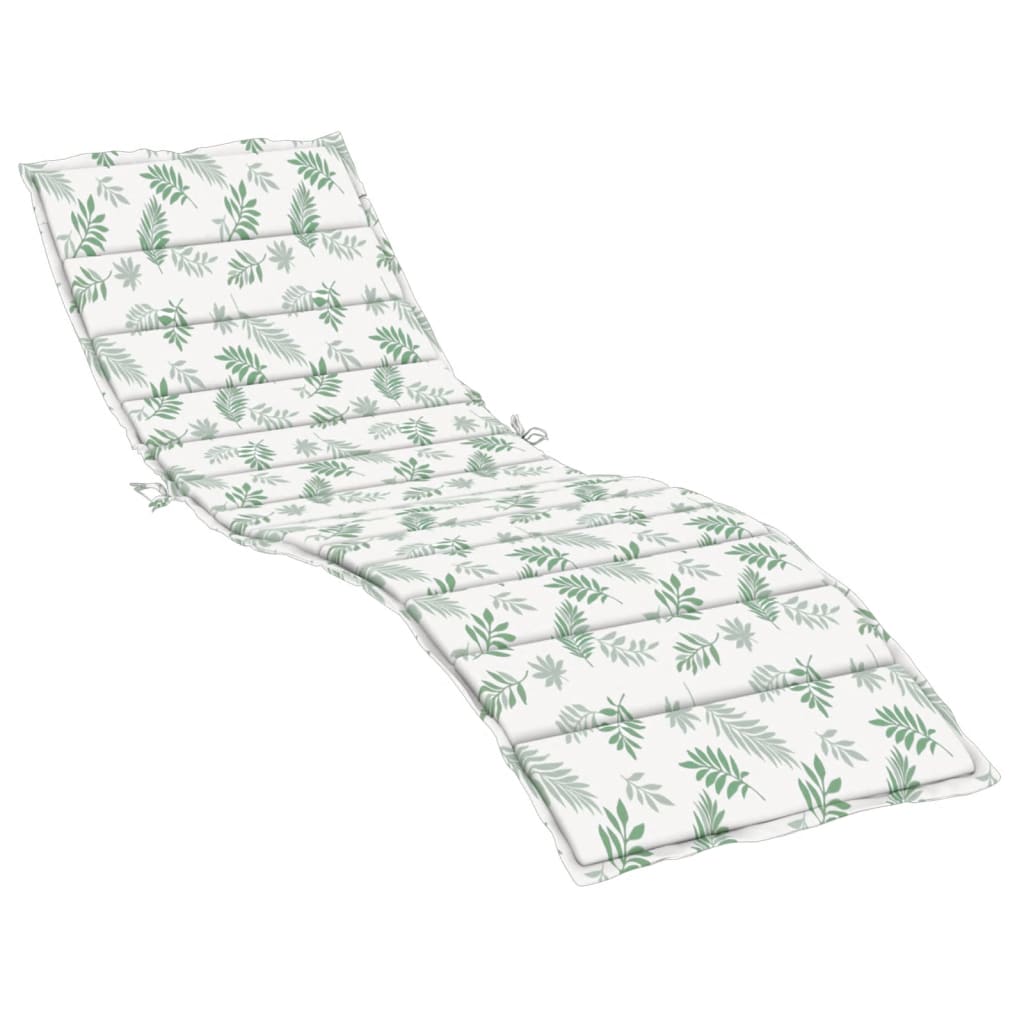 Sun lounger cushion leaf pattern Oxford fabric
