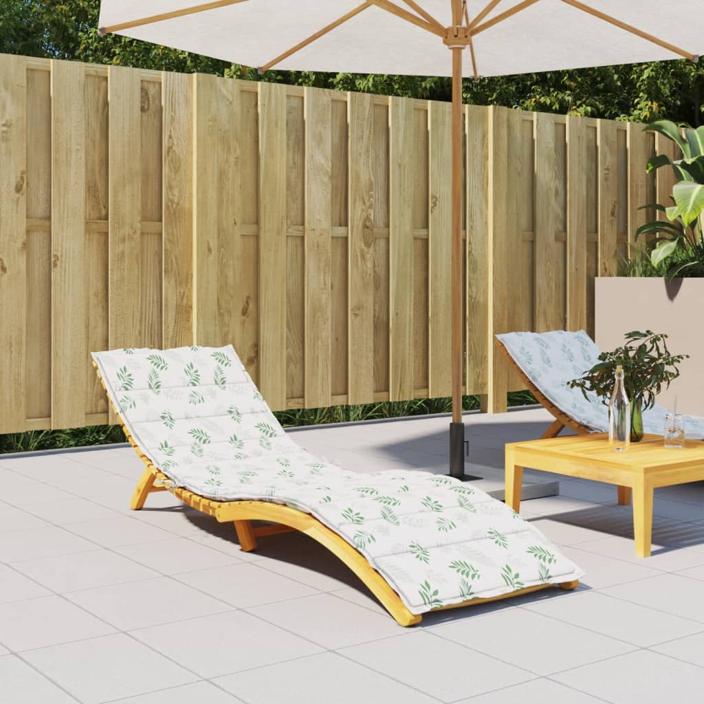 Sun lounger cushion leaf pattern Oxford fabric