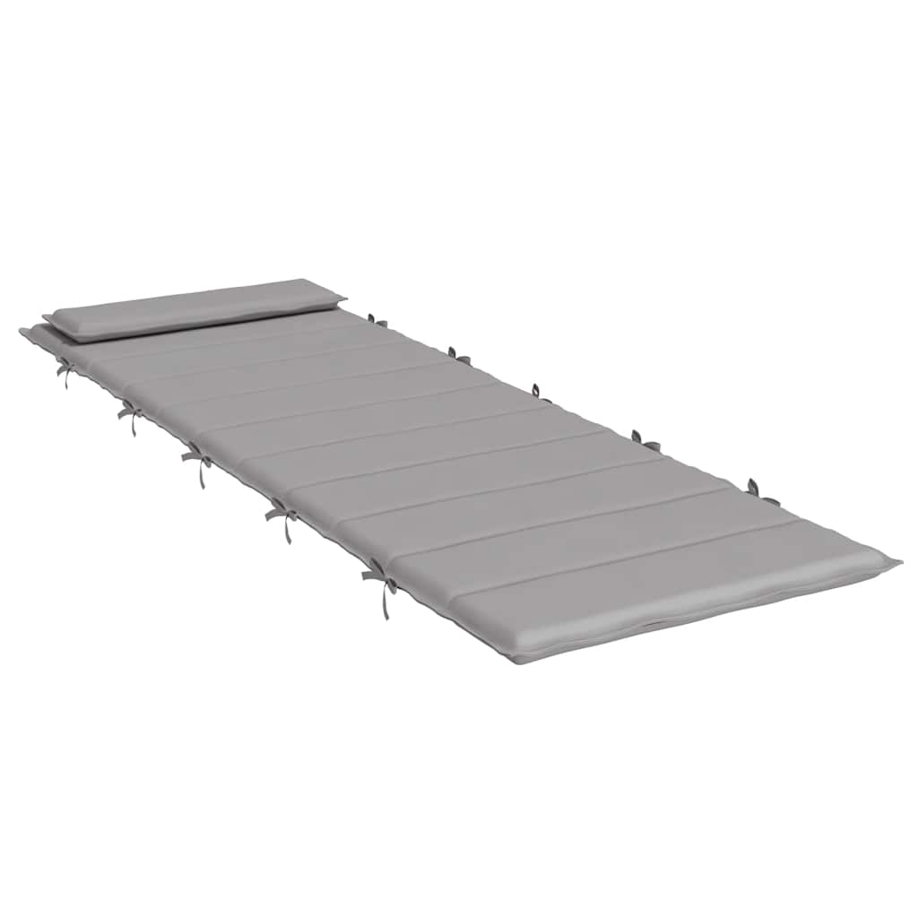 Sonnenliegen-Auflage Grau 180x60x4 cm Oxford-Gewebe
