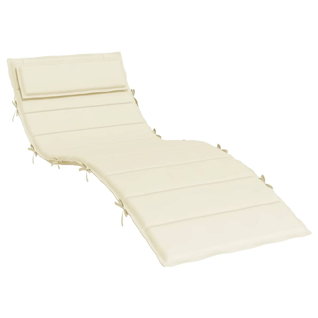 Sonnenliegen-Auflage Creme 180x60x4 cm Oxford-Gewebe