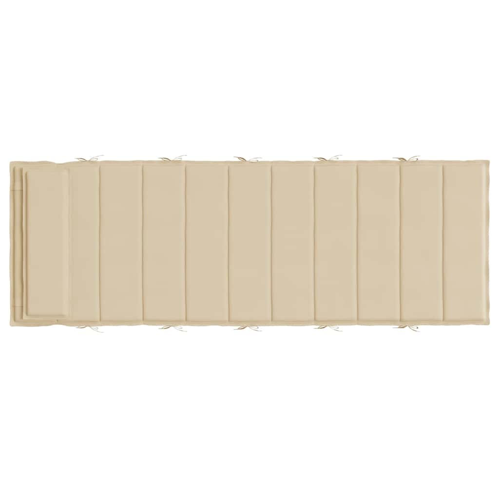 Sonnenliegen-Auflage Beige 180x60x4 cm Oxford-Gewebe