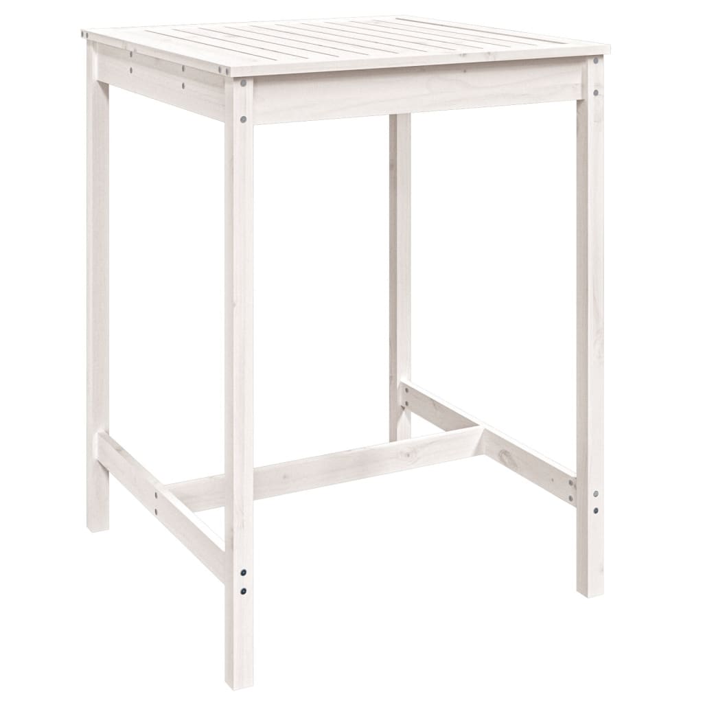 Ensemble de bar de jardin 5 pièces en pin massif blanc