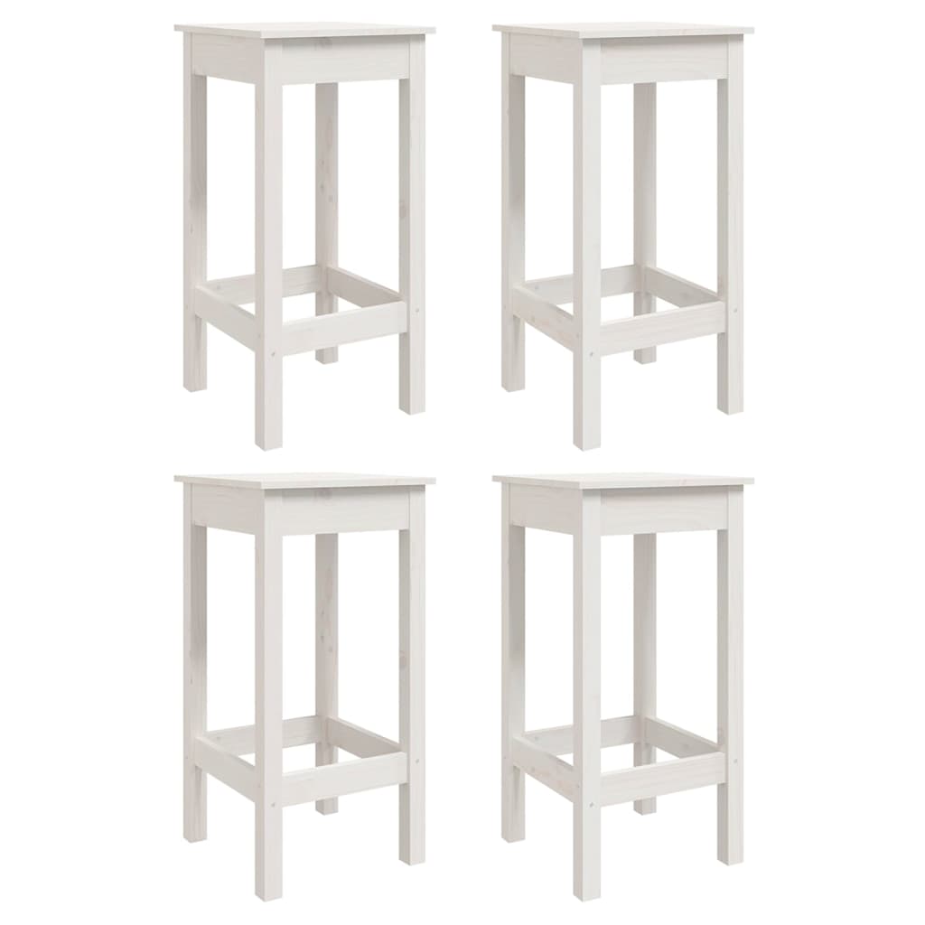 Ensemble de bar de jardin 5 pièces en pin massif blanc