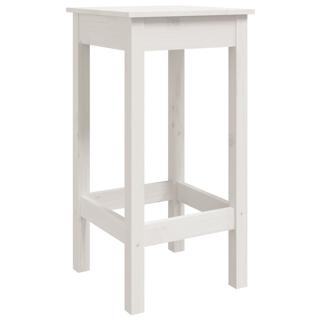 Ensemble de bar de jardin 5 pièces en pin massif blanc