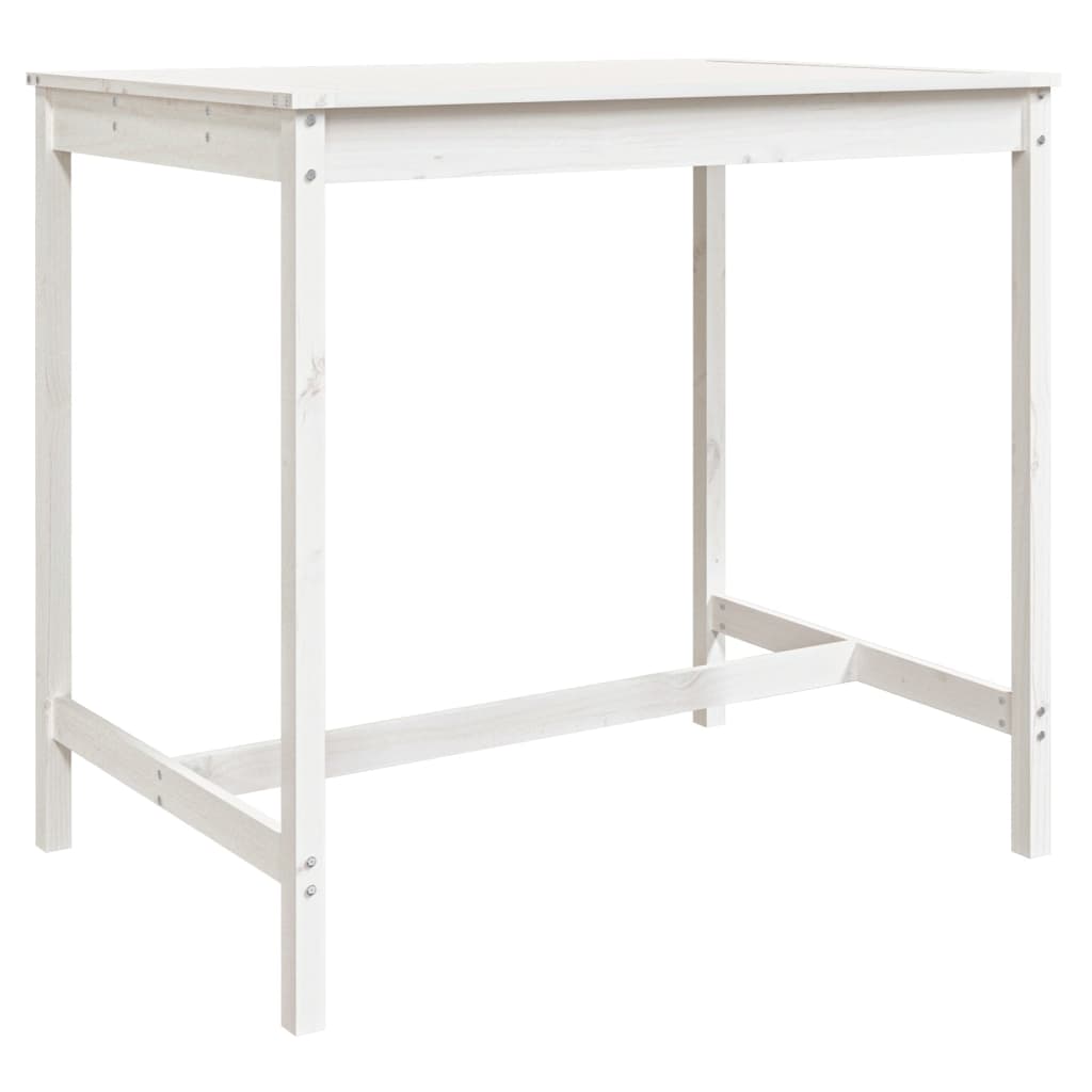 Ensemble de bar de jardin 5 pièces en pin massif blanc